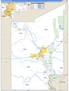 Dona Ana County Wall Map Basic Style